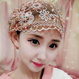 Ethnic Clothing Muslim Scarf Ladies Hat Summer Turban Gesang Flower Fashion Convenient Lace Islamic Cap