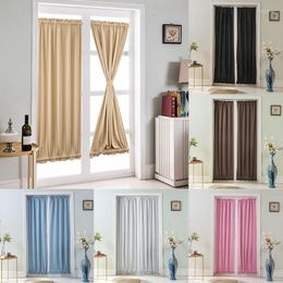 Curtain 1 Panel Blackout French Door Curtains For Living Room Bedroom Privacy Protection Polyester Fabric Rod Pocket Finished