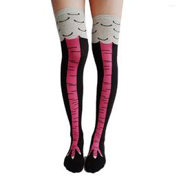 Women Socks Chicken Long Tube Stockings Girl Slimming Riding Cotton Dress