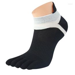 Men's Socks 1 Pair Men Mesh Meias Sports Running Five Finger Toe Spring Cotton Short Male Sock Slippers 2022