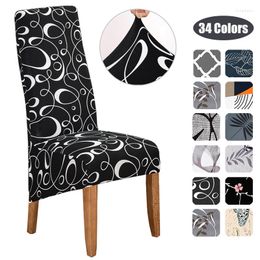 Chair Covers Elastic King Back Cover XL Size Stretch High For Dining Room Wedding El Banquet Home Decor Seat Case