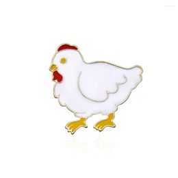 Brooches Harong Cute Rooster Enamel Pin Fashion Animal Jewellery Denim Jeans Lapel Gifts For Kids Friends