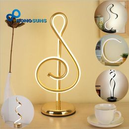 Table Lamps Modern LED Modeling Lamp Curved Desk Bedside Cool White Warm Light For Living Room Bedroom Reading