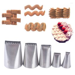 Baking Tools 5Pcs/Set Stainless Steel Decoration Cake Nozzle Icing Piping Woven Decorating Flower Cooking