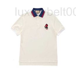 Men's Polos designer G kitten patch cotton polo shirt business short sleeved g embroidered stripe collar CSYJ
