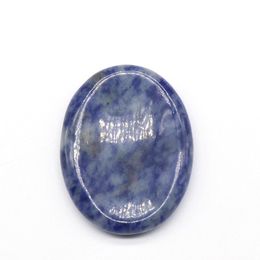 Natural Crystal Sodalite Gemstone Worry Stone Colourful Massage Healing Energy Worry Stones For Thump