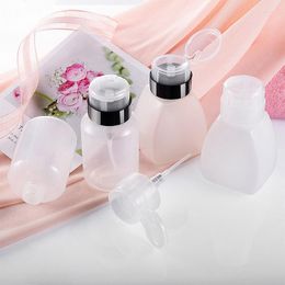 Storage Bottles 250ml Plastic Refillable Bottle Press Pumping Nail Polish Remover Pump Split Cleaner Alcohol Makeup