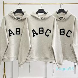 Mens Hoodie Hoodied ABC Flocking Back 7 Printing Ess Hoody For Coupie Top High Quality Designer Womens Streetwear Pullover Sweatshirt Loose Sweatshirts