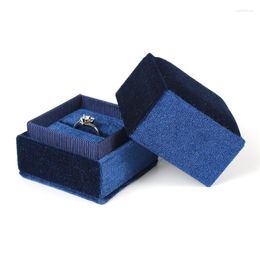 Jewellery Pouches Top Sale Navy Blue Velet Diamond Rings Gift Box Soft Hand For Women Earrings Pendents Packaging Display Cases 6 Colours