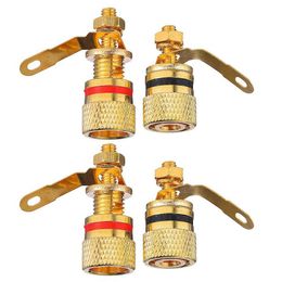 4 PCS Banana Jack Binding Post Utile connettore a spina oro placcata