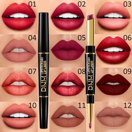 IN 1 Lip Liner Waterproof Matte Lipstick Pencil Contour Tint Sexy Red Matte Long Lasting Moisturiser Lipliner Cosmetics TSLM1