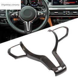 Car Steering Wheel Trim Carbon Fiber Color ABS Cover Replacement for BMW M2 M3 M4 M5 X5M F Steering Wheel Decor Accessories