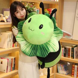 90cm Cute Chinese Cabbage Bee Ladybug Plush Toy High Quality Stuffed Doll Sleeping Cylindrical Pillow Birthday Gift For Kids