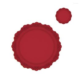 Table Mats Inyahome Christmas Silicone Placemats With Embossed Pattern Heat Resistant Round Pad Accessory Stain Anti-Skid