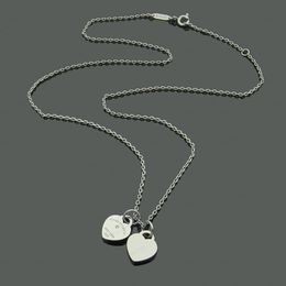 pink Pendant Necklaces Designer heart blue necklace woman stainless steel green pendant Luxury Jewellery on the neck Valentine Day Christmas gifts 240225