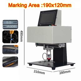 190x120mm Nameplate Metal Engraving Marking Machine Hand-held Pneumatic Electric Touch Screen Lettering Machine for Parts