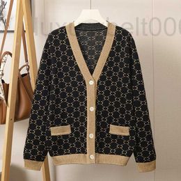 Women's Sweaters designer Autumn 2022 New Female Star Sweater of the same style Gold Knitted Cardigan Long Sleeve Women M6WN