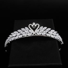 Luxury Bridal Tiaras and Crowns Wedding Hair Accessories for Women Silver Colour Girls Headpiece Prom Party Jewellery Gift
