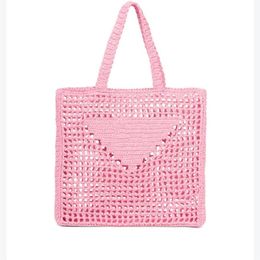 Women Straw Shopping Bag Wine Coconut Fiber Tote Bags Ladies Summer Fashion Beach Crochet Pouch315n