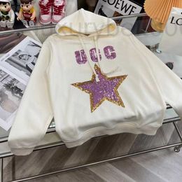 Women's Hoodies & Sweatshirts designer Heavy industry sequin pentagonal heart loose women's sweater Men women same style lovers' hoodie