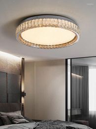 Chandeliers Nordic Bedroom Ceiling Light Luxury High-end Modern Simple Creative Master LED Lamp Room Round Crystal
