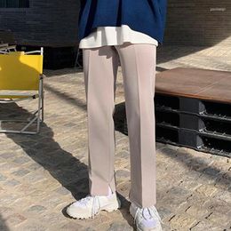 Men's Suits All-Match Men's Simple Drape Suit Pants Fashion Solid Men Wide Leg Straight Loose Casual Man Trousers 2022