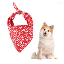 Dog Apparel Pet Saliva Towel American Flag Bone Pattern Square Scarf Triangle Towels Bandana Bibs Collar Accessories 2022