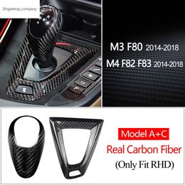 Real Carbon Fibre Gear Shift Knob Cover For BMW M2 F87 M3 F80 M4 F82 M5 F83 F10 F85 X5M F86 X6M F12 F13