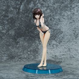 Decompression Toy Anime Figure Sexy Swimsuit Megumi Kato Bent Over Standing Model PVC Gift Doll Collection Toys for Girls Static Decoration