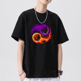 Men's T Shirts Colorful Emo Accessories 2022 Summer Black Oversize Men Costume Print Funny Cotton Graphic T-shirts