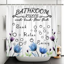 Shower Curtains Bathrook Rulss Home Decorations Waterproof Fabric Bath 12 Hooks Customised Size And Po