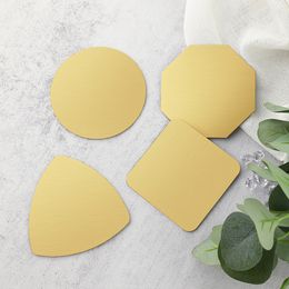 Creative Delicate Mats Golden Stainless Steel Coasters Home Desktop Drinks Hotel Dining Bar Insulation Pads Ins Bowls Mats Placemats