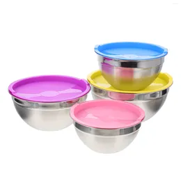 Bowls Bowlsbowl Lids Mixing Kitchen Set Largemetal Stainless Salad Steel Cooking Lid Sets Nesting Chip Centrepiece Stacking Function