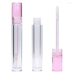 Storage Bottles 5ml Empty Clear Lip Gloss Tubes With Stopper Lipstick Refillable Bottle Cosmetic Concealer Wand Pink Fuchsia Caps