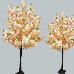 Decorative Flowers Artificial Cherry Tree Blossom Plant Wedding Party Table Centre Piece Fake Festival Stage Garden Decor