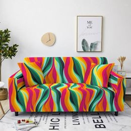 Chair Covers Striped Print All Inclusive Stretch Sofa Cover Home Fabric Anti-fouling Full Towel Decorative Sectional