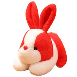 2023 New Kawaii Funny Red Rabbit Toys Stuffed Lovely Animal Plush Doll for Kids Children Girls Soft Cartoon Pillow Gift