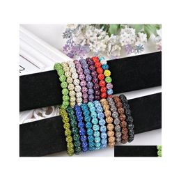 Charm Bracelets Bracelet Sham 20 Balls/Pcs Handmade Crystal Strand Bead Drop Delivery Jewelry Dhysr