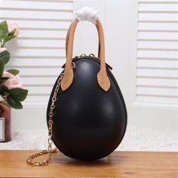 Classic EGG Handbags Flowers Letter Totes Shoulder Bags Woman Chain bag Genuine Leather Clutch Lady Messenger Bag Crossbody Purse164R