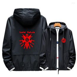 Men's Hoodies Kongara Touhou Project Cosplay Hoodie Print Zipper Hooded Noctilucent Tooling Winter Warm Jacket Cotton Fashion Coat