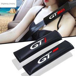 2pcs Car seat belt Protect the shoulders Car decoration car accessories for Peugeot gt gti gtline 508 5008 3008 208 2008 308