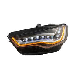 For Audi A6 LED Headlight Headlights Upgrade A7 Daytime Running Lights Dynamic Streamer Turn Signal Indicator Head Lamp