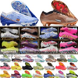 Отправить с качеством футбольных ботинок Zoom Mercurial Vapores 15 Elite FG ACC Football Shoes для мужской мягкой кожи на открытом воздухе Ronaldo Mbappe сильные футбольные бутсы размером с 6,5-12
