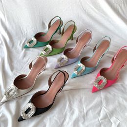 Amin Mua Sexy 10cm Heel Women Lady Lady Sandals High Heels Heals Heals Formal Office Business Metting обувь AM2532
