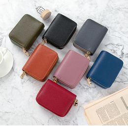 Wallets Women Short PU Leather Zipper Coin Purses Card Holder For Woman Multifunctional Large Capacity Wallet