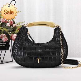 Womens Brand Designer Handbags 2024 New Fashion Tf Womens Single Shoulder Bag Multi-functional Leisure Crescent Bag Gift Box Packaging Factory direct sales