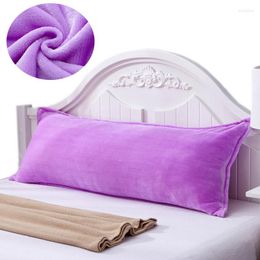 Pillow Case Purple Body Pillowcase Thick Flannel Long Couple Double Large Size Comfortable Warm Cushion Sleep Cover