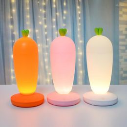 Night Lights Touch Table Lamp Dimmable Led Light Carrot USB Rechargeable For Baby Kids Gift Bedside Bedroom Living Room Lighting