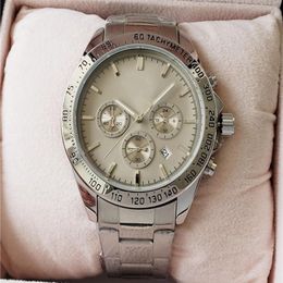 selling steel belt watch diameter 44mm full pointer work quartz movement clock luxury watch fashion exquisite gift classic me267M