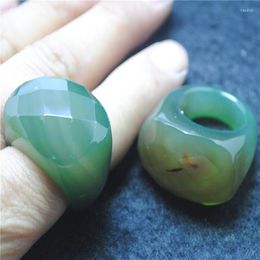 Wedding Rings 1PC Men's Green Agate Stone Nature Gemstone Beads More Colours Available Good Sellings